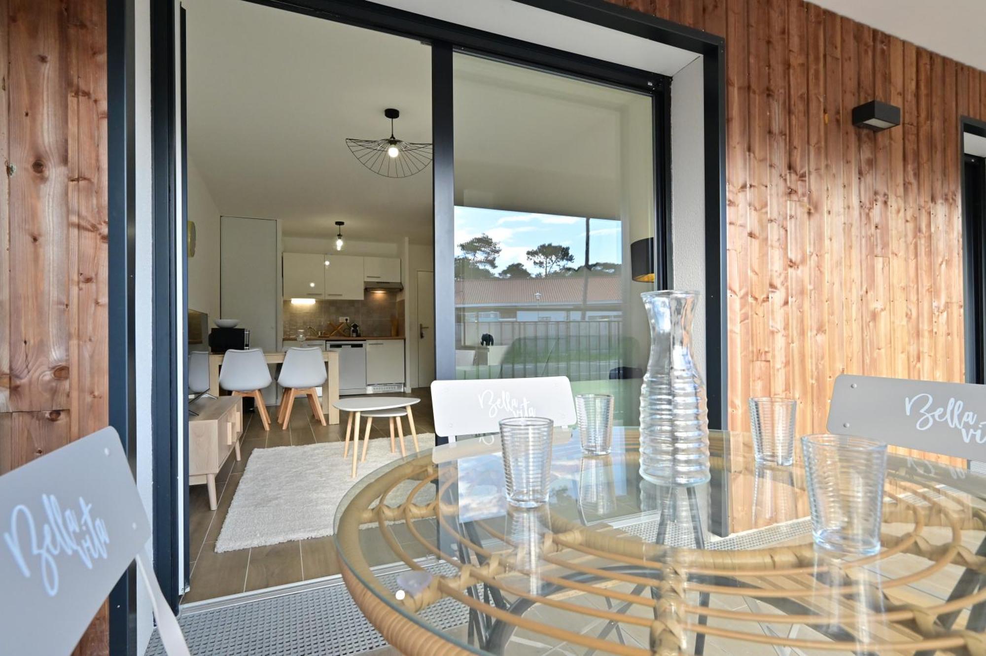 Biscawai Chaleureux Et Cosy Avec Terrasse Apartment Biscarrosse Bagian luar foto