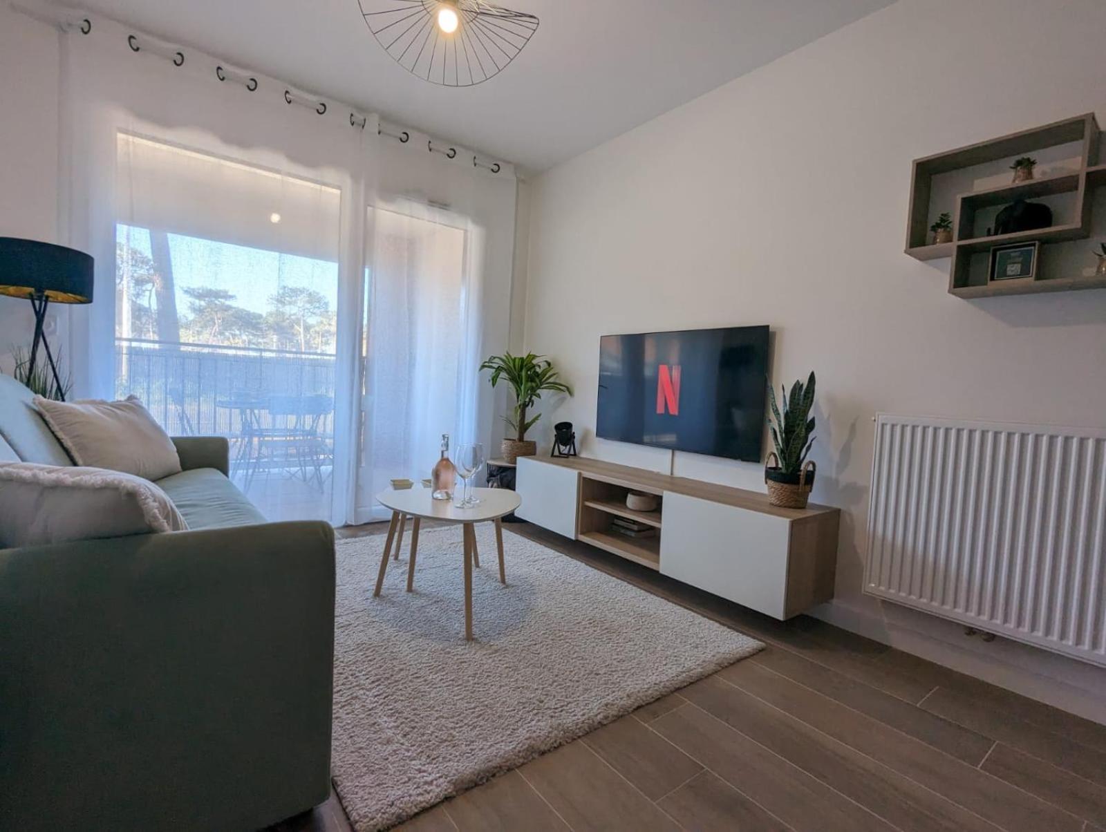 Biscawai Chaleureux Et Cosy Avec Terrasse Apartment Biscarrosse Bagian luar foto