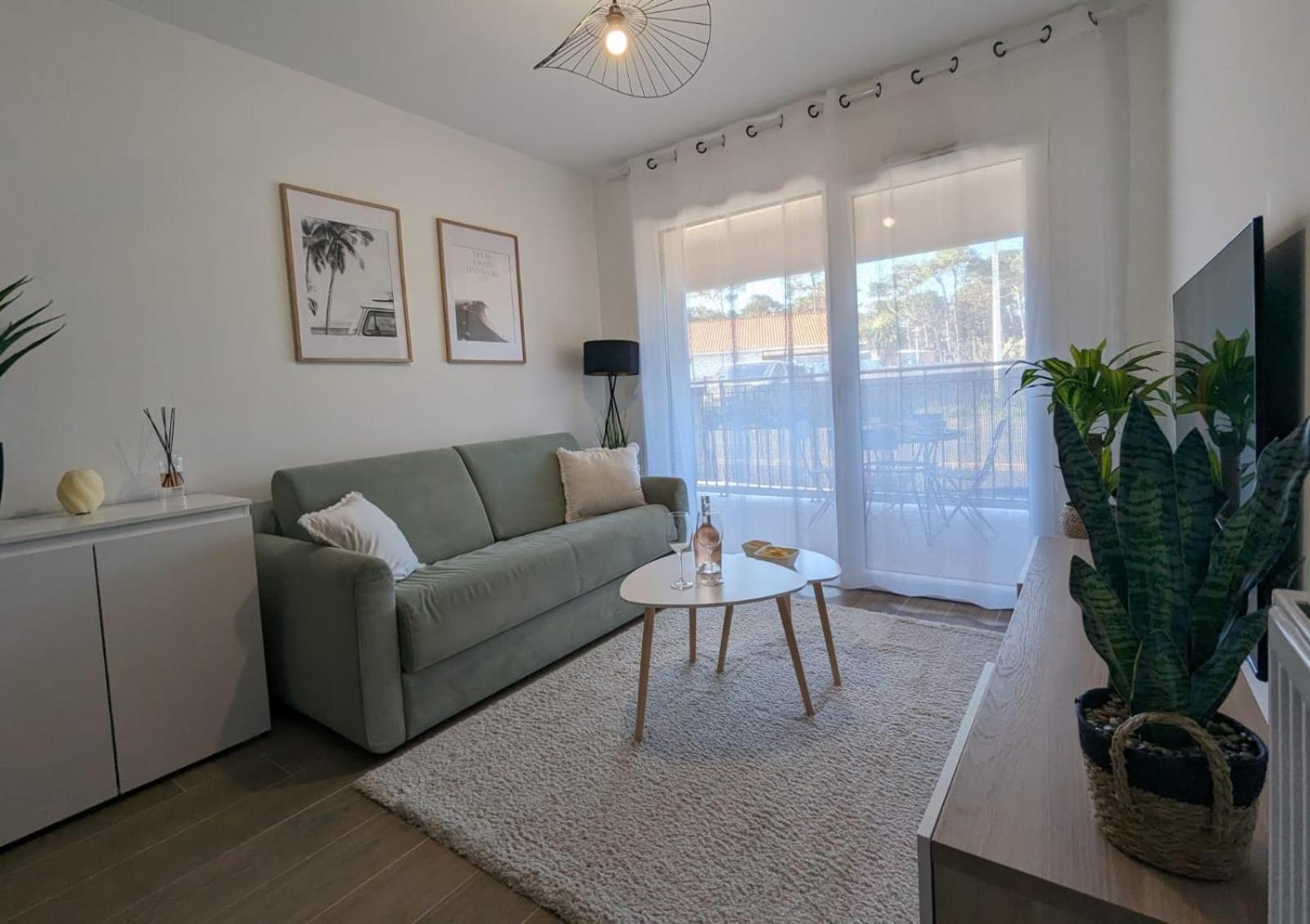 Biscawai Chaleureux Et Cosy Avec Terrasse Apartment Biscarrosse Bagian luar foto